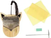 LIFKOME 17 Key Finger Piano Wooden Pig Shape Kalimba Music Instrument for Home Travel Relaxation