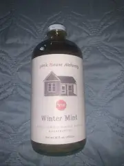 Pink House Alchemy Winter Mint Simple Syrup 16 oz Glass Bottle Coffee, Cocktail
