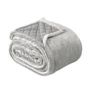 Bianca Mansfield velvet Sherpa Blanket 480gsm Aluminium