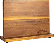 Wood Magnetic Knife Block Kitchen Magnetic Knife Holder Rack for Storage Kitchen Knife Wooden Magnetic Knives Stand with Double Sided Capacity to Organizer Knives