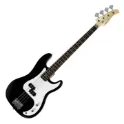 Karrera 39" Electric Guitar Bass Tuner Music 4-String Instrument Full Size (Black)