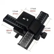 4-Way Macro Focusing Rail Slider Shooting Close-up Tripod Head for DSLR Camera