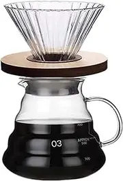 Modern Iced Coffee Maker, High Heat Resistant Coffee Maker Simple to Use, Creative Multifunctional Pour Over Coffee Maker