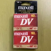 Package of 2 Maxell Mini DV Digital Video Cassette Tapes 60 min new & sealed nos