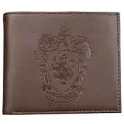 Harry Potter Gryffindor Logo Embossed Brown Wallet