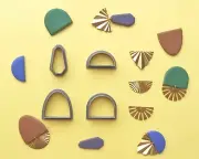 Polymer Clay Cutter Set with Charms | Half Circle Arch Clay cutters