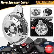 Chrome 110dB Horn Speaker Cover For Harley Big Twin Road Glide Softail Sportster