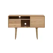 6IXTY Niche Scandinavian Wooden Small Highboard Buffet Unit Sideboard Storage Cabinet - Natural