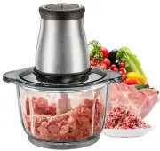 2L Electric Meat Grinder Stainless Steel Mixer Sausage Maker Vegetable Blender