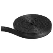 Black Leather Strap Leather Strip 10mm Wide 5M Long Flat Cord for Clothing Belt