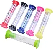 Hoement 6pcs Sand Timer Multi-Functional Hourglass for Cooking Games Classroom Activities Home Decor and Timers for Adults