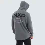 [Nena and Pasadena] Duster Dual Curved Hoodie Pigment Charcoal