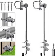 Multi-Purpose Ground Anchors Screw In, Fully Welded Shed Anchor Kit, 18'' Earth