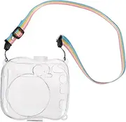 LALAFINA Instant Camera Carrying Bag Resistant Protector Compatible with Mini Detachable Shoulder Strap Versatile Use for Travel Beach Hiking and Daily Activities