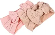 QUMIIRITY 2pcs Bow Headbands Soft Elastic Hairbands for Adorable Design Dusty Durable Accessories for Parties and Everyday Wear