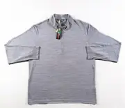 Travis Mathew Quarter Zip Sweater Mens XXL Pullover Heather Grey Heater Series
