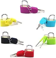 [XolngYYeng] 6PCS Suitcase Locks, Multicolor Luggage Padlocks Set, Lock with Keys, Small Luggage Locks, Mini Locker, Zipper Lock, Tiny Locker Lock for School Gym Backpack Journal Box
