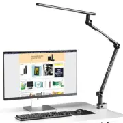 LED Desk Lamp, Desk Light for Home Office, Dual Light Source 18W Black