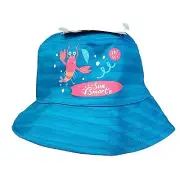 Child Bucket Sun Hat Reversible Sunshield UPF 50+ Aqua Blue Stripe Unisex Youth