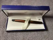 Waterman Expert Copper Gold Trim Rollerball. Made in Paris. New Old Stock