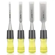 WOOD CHISEL SET 4 Pieces Cr-V Construction for Woodworking Carving New