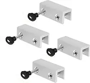 4 Sets Sliding Window Locks Security Up and Down Window Locks Stopper, Vertical & Horizontal Sliding Windows Doors Easv to Install for Patio Bedroom Home and Office