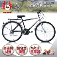 在飛比找momo購物網優惠-【飛馬】26吋18段變速登山男車(黑)