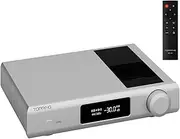 Topping D90 III Discrete Full Balanced DAC, DSD512 PCM768kHz HiFi, USB/Bluetooth5.1/Optic/Coaxial/AES/IIS to RCA/XLR Converter, Audio Preamp With Ten-Band PEQ (Silver)
