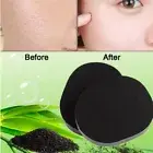 Black Bamboo Charcoal Face Clean Sponge Wood Fiber Face Wash Makeup PuffY-GO