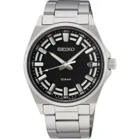 在飛比找蝦皮商城優惠-【SEIKO】Criteria 簡約黑面不鏽鋼腕錶 40mm