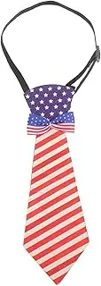 [Yardenfun] Independence Day Tie American Themed Necktie Novel Tie Dress up Accessory Party Tie Decor Photo Prop Tie for Party Decor Tie for Independence Day America National Day Necktie