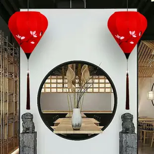 越南鉆石水滴燈籠商城裝飾酒店用品春節大紅燈籠宮燈古典飛碟燈籠