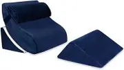 Luxdream 4PCS Wedge Pillow Set Memory Foam Bed Wedge Rest Pillow Back Support Pillow Adjustable Post Surgery Pillow Navy Pillow