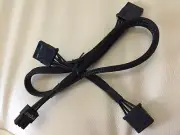 LOT 2 pcs 6 pin PERIF to 3X IDE DRIVER POWER cable FOR EVGA SuperNOVA 750 G2