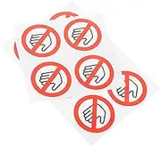 Veemoon 10Pcs Do Not Touch Warning Sticker Self Adhesive Vinyl Decal Caution Sign for Safety Warehouses Factories Patterns