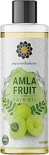 AYURVEDASHREE Amla Oil 6.76 Fl Oz for Hair Growth With Bhringraj, Brahmi, Tulsi, Almond, Argan, Moringa & Clove