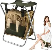 Garden Chair - Folding Utility Seat, Gardening Tool Organizer | Lightweight Portable Garden Tool Carrier with Storage Bag, Convenient Stool for Fishing, Camping, Beach (11.22x13.78x18.11 inches)