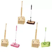 3 Pieces Mini Broom with Dustpan Mop Kids Cleaning Set for Age 3-6 Preschool