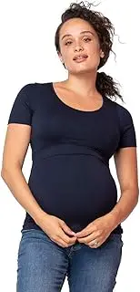 [Seraphine] Women's Maternity & Nursing T-Shirts – Navy & Grey Twin Pack