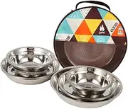 OSOLADY 1Set Stainless Steel Camping Tableware Set Compact Outdoor Dining Kit for Hiking Picnics and Everyday Use Durable Easy to Clean Portable Design