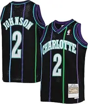 Larry Johnson Charlotte Hornets Black Youth 8-20 Hardwood Classic Soul Swingman Player Jersey