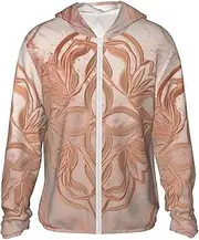 [LHBWCVN] UPF 50+ Light Jacket Full Zip Sun Protection Hoodie for Women Men Long Sleeve Rose Gold Sun Shirts