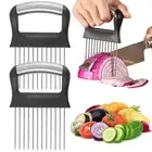 Onion Holder for Slicing, 2 Pieces Large Tomato Slicer, Stainless Steel Onion...