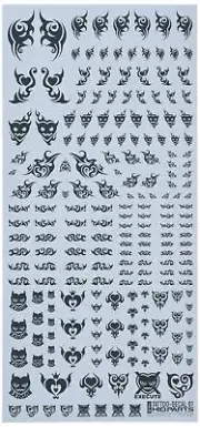 Haikyu Parts Tattoo Decal 01 Heart Gray Tattoo 1 Sheet TTD-01-GRE