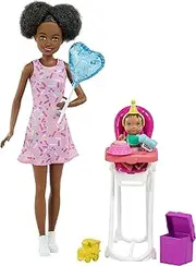 Mattel - Barbie Skipper Babysitters Inc. Dolls & Party Playset, African American
