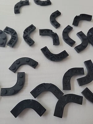 NEW LEGO 15X BLACK PLATE 3X3 1/4 CIRCLE W/CUTOUT #68568.