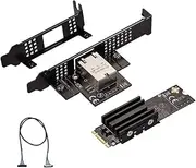 Veulrn M.2 B+M Single-Port 10GbE Network Card RJ45 Ethernet Network Adapter AQC113 Industrial Control Grade Server Network Card