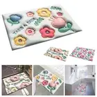 3D Flower Absorbent Mat Anti-Slip Diatom Mud Floor Mat Foldable Bathroom CaTQp