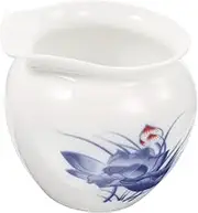 LALADEFIEE Ceramic Gravy Boat Pourer Dripless Sauce Dispenser for Kitchen Elegant Sauce Cup for Gravy Dressings and Dips and Design for Everyday Use and Restaurants