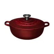Maxwell & Williams Cookware Cast Iron Round Casserole 24cm/3.3L - Merlot
